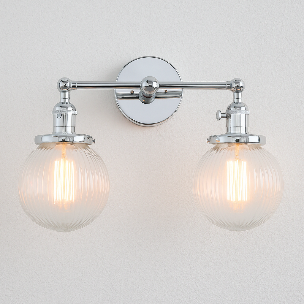 Luminária Arandela Moderna Minimalista Industrial Metal Vidro Mordn - ABAZZUR™
