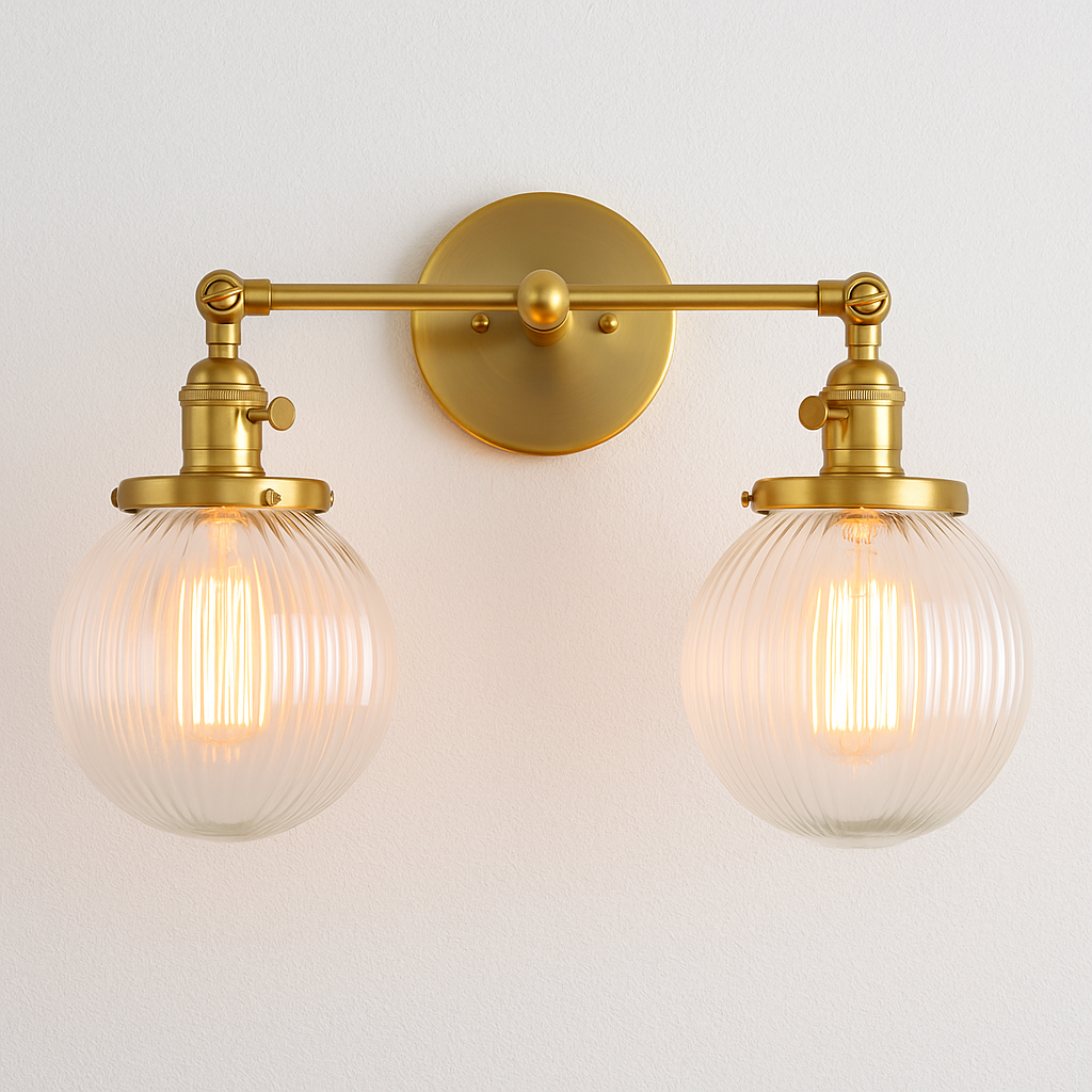 Luminária Arandela Moderna Minimalista Industrial Metal Vidro Mordn - ABAZZUR™