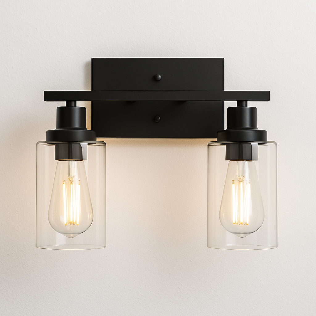 Luminária Arandela Moderna Minimalista Industrial Retrô Metal Vidro Fargo - ABAZZUR™