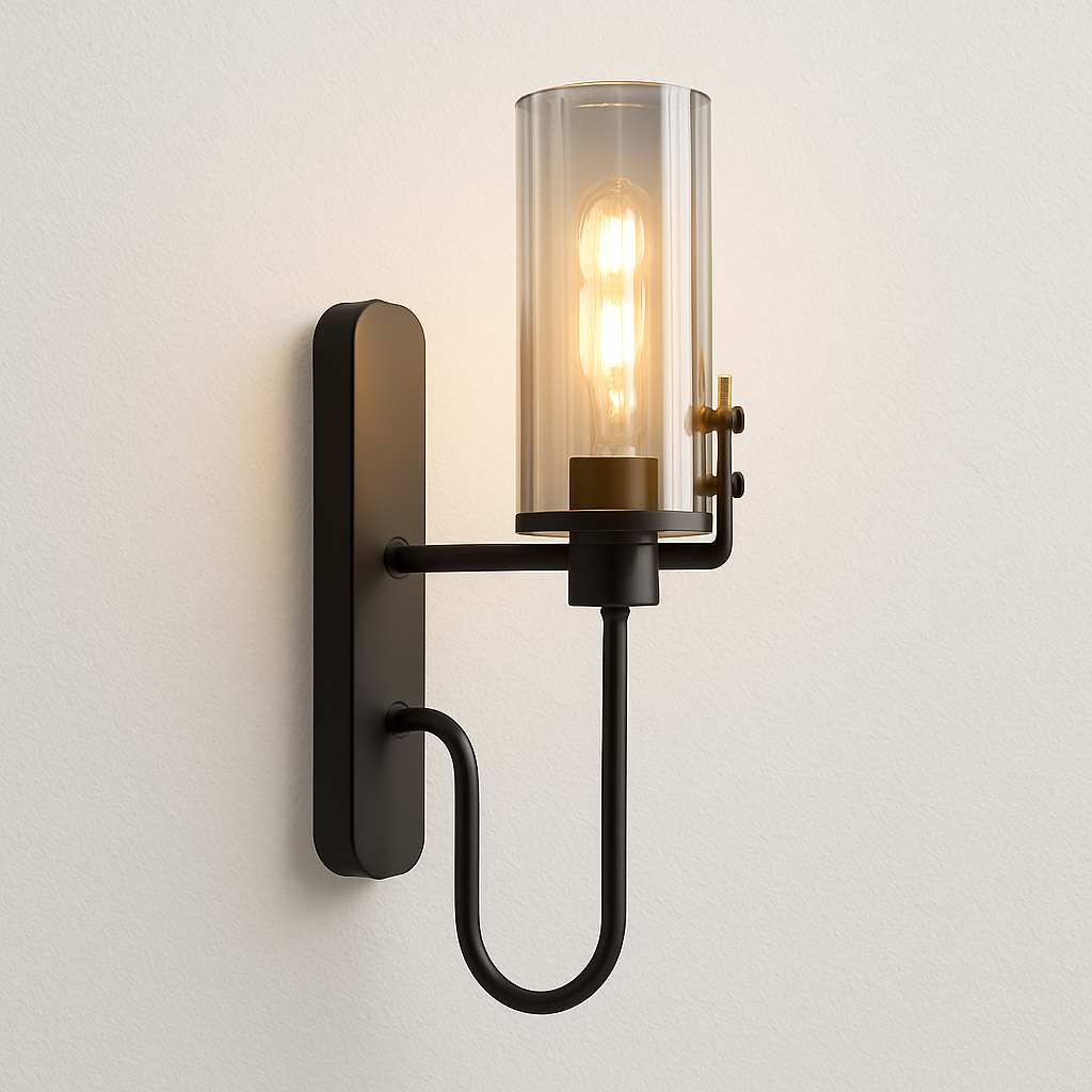 Luminária Arandela Moderna Minimalista Industrial Retrô Metal Vidro Pung - ABAZZUR™
