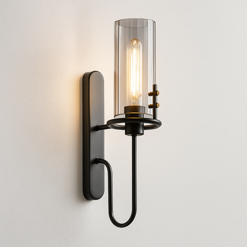 Luminária Arandela Moderna Minimalista Industrial Retrô Metal Vidro Pung - ABAZZUR™