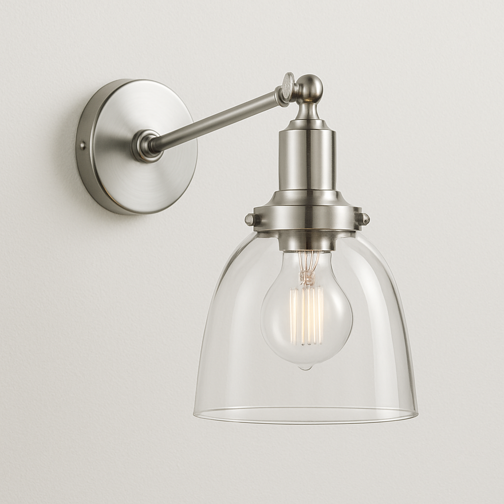 Luminária Arandela Moderna Minimalista Industrial Vidro Metal Peck - ABAZZUR™