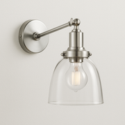 Luminária Arandela Moderna Minimalista Industrial Vidro Metal Peck - ABAZZUR™