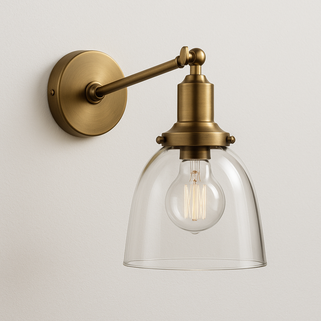Luminária Arandela Moderna Minimalista Industrial Vidro Metal Peck - ABAZZUR™