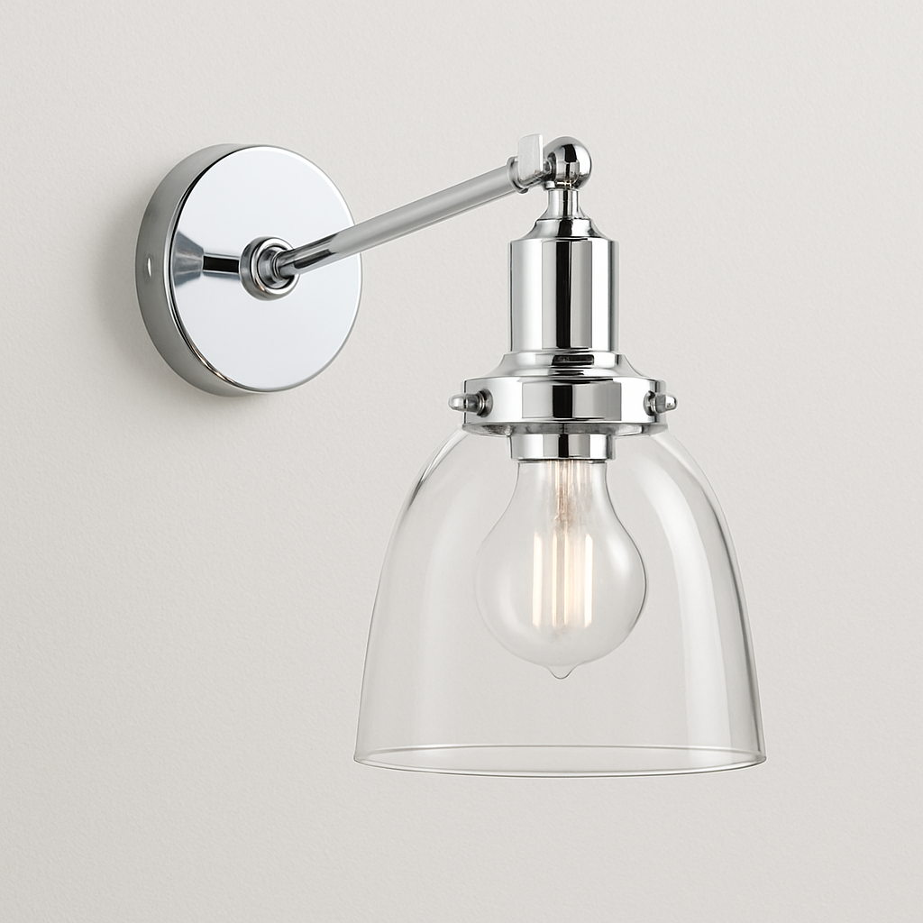 Luminária Arandela Moderna Minimalista Industrial Vidro Metal Peck - ABAZZUR™