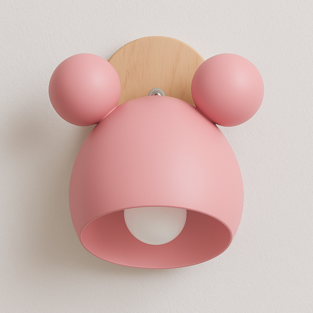 Luminária Arandela Moderna Minimalista Infantil Metal Madeira Brix - ABAZZUR™