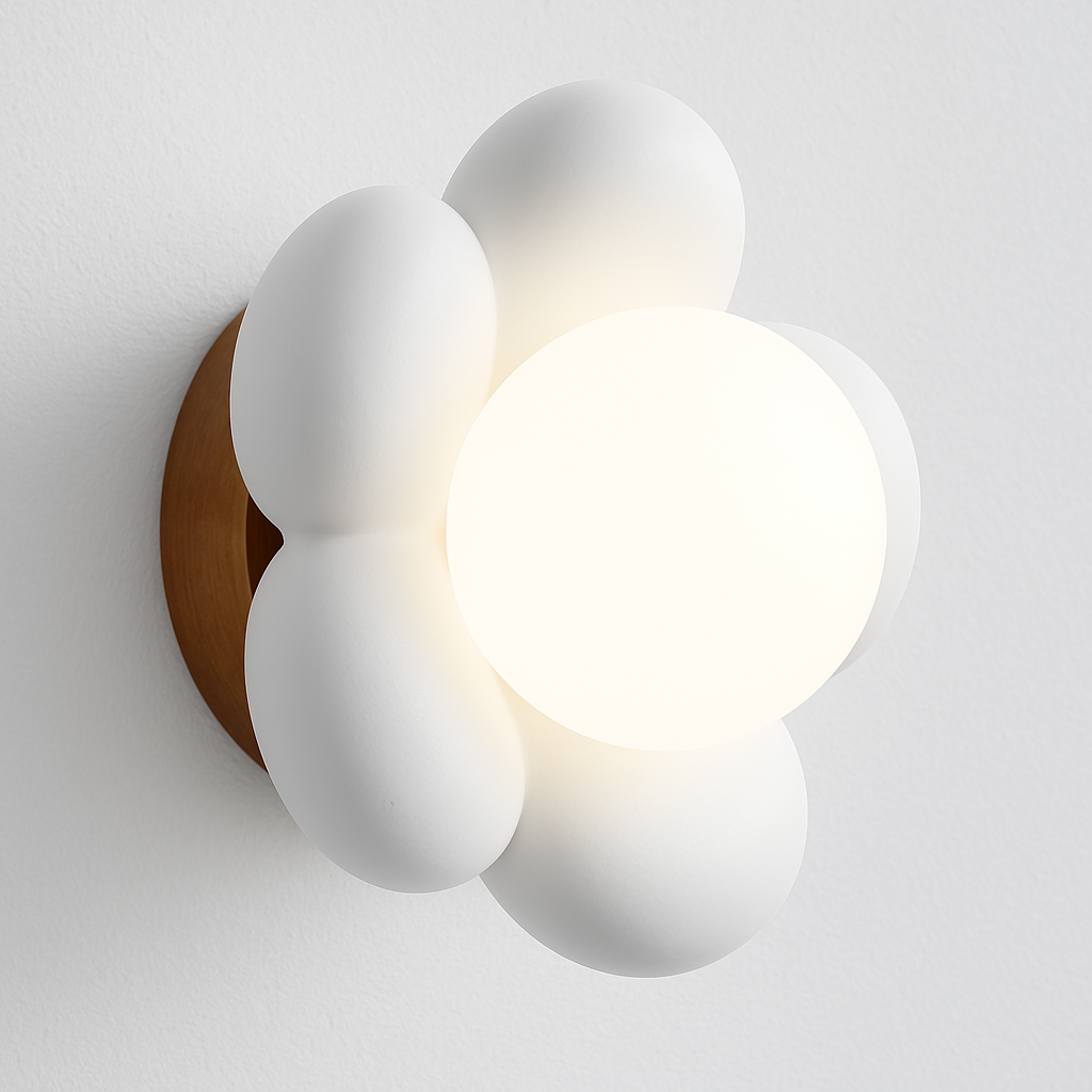 Luminária Arandela Moderna Minimalista Infantil Resina Flor Beth - ABAZZUR™