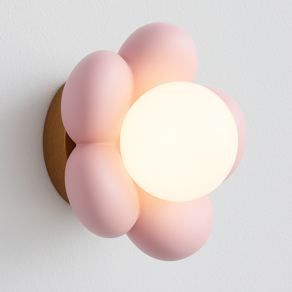 Luminária Arandela Moderna Minimalista Infantil Resina Flor Beth - ABAZZUR™