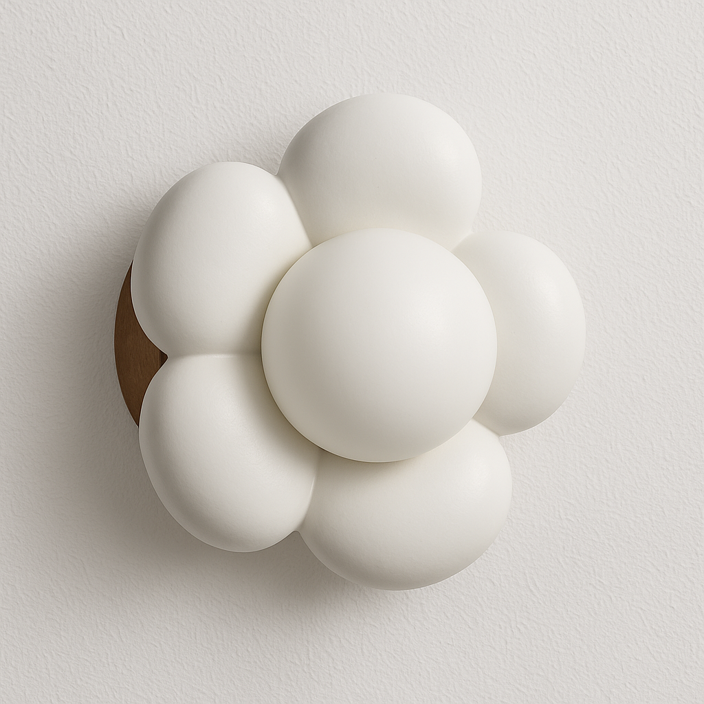 Luminária Arandela Moderna Minimalista Infantil Resina Flor Beth - ABAZZUR™