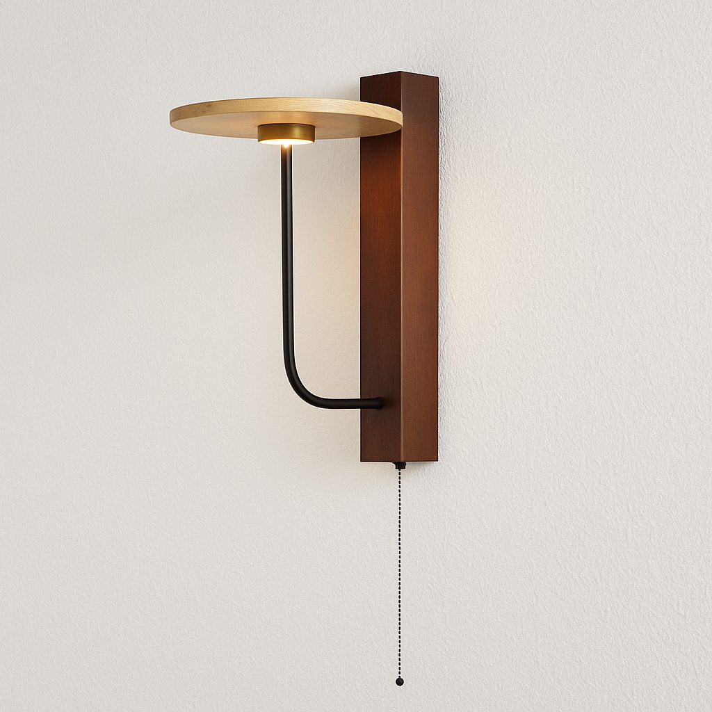 Luminária Arandela Moderna Minimalista LED Madeira Mármore Travertino Zara - ABAZZUR™