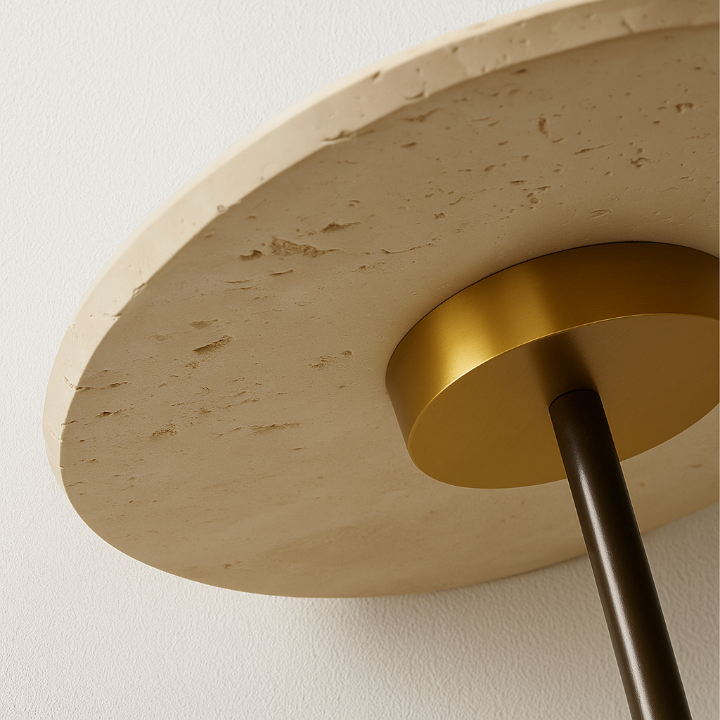 Luminária Arandela Moderna Minimalista LED Madeira Mármore Travertino Zara - ABAZZUR™