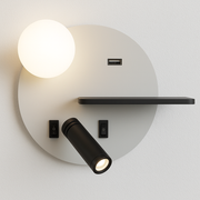 Luminária Arandela Moderna Minimalista LED Madeira Metal USB Fulton - ABAZZUR™