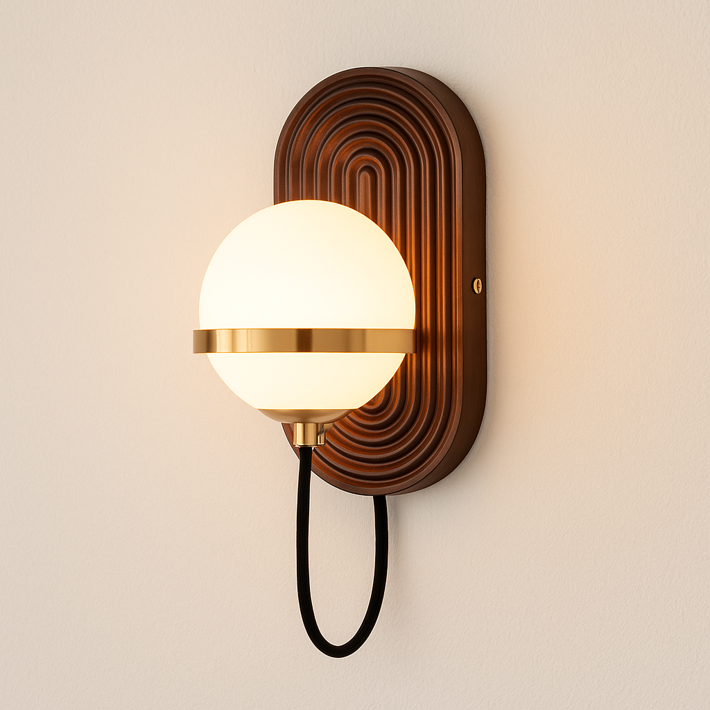 Luminária Arandela Moderna Minimalista LED Madeira Varel - ABAZZUR™
