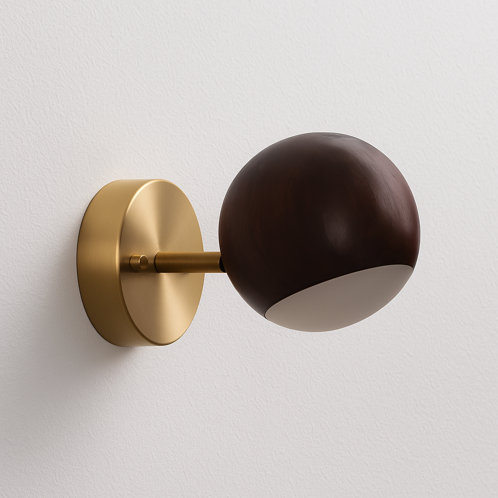 Luminária Arandela Moderna Minimalista LED Metal Madeira Baia - ABAZZUR™