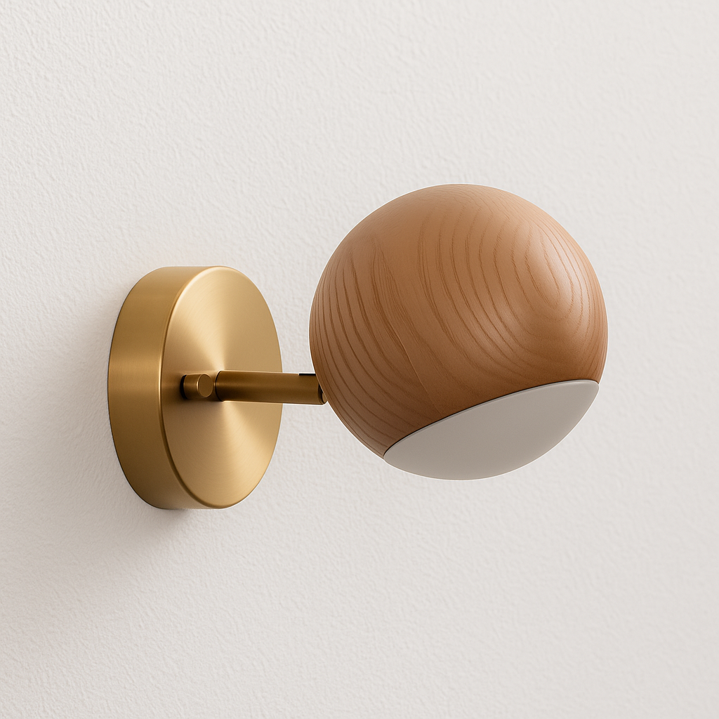 Luminária Arandela Moderna Minimalista LED Metal Madeira Baia - ABAZZUR™