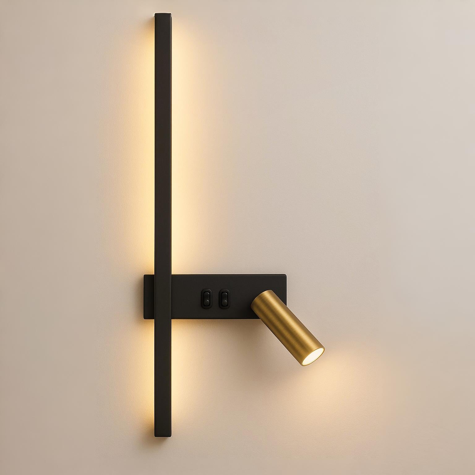Luminária Arandela Moderna Minimalista Linear LED Spot Direcionável Atenas - ABAZZUR™