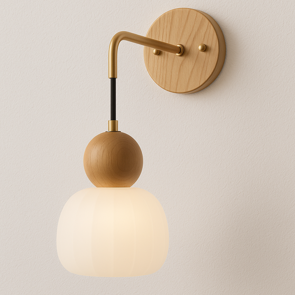 Luminária Arandela Moderna Minimalista Madeira Aegis - ABAZZUR™