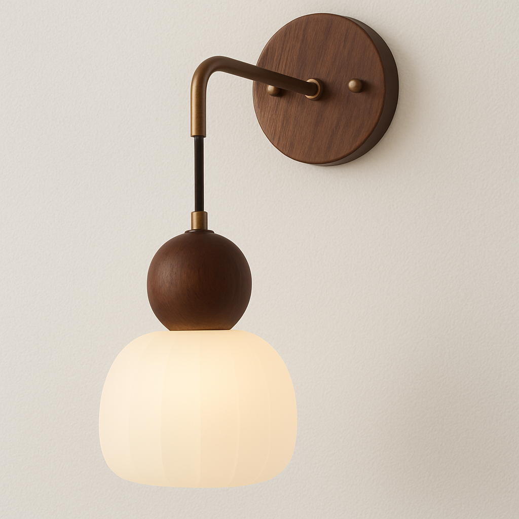 Luminária Arandela Moderna Minimalista Madeira Aegis - ABAZZUR™