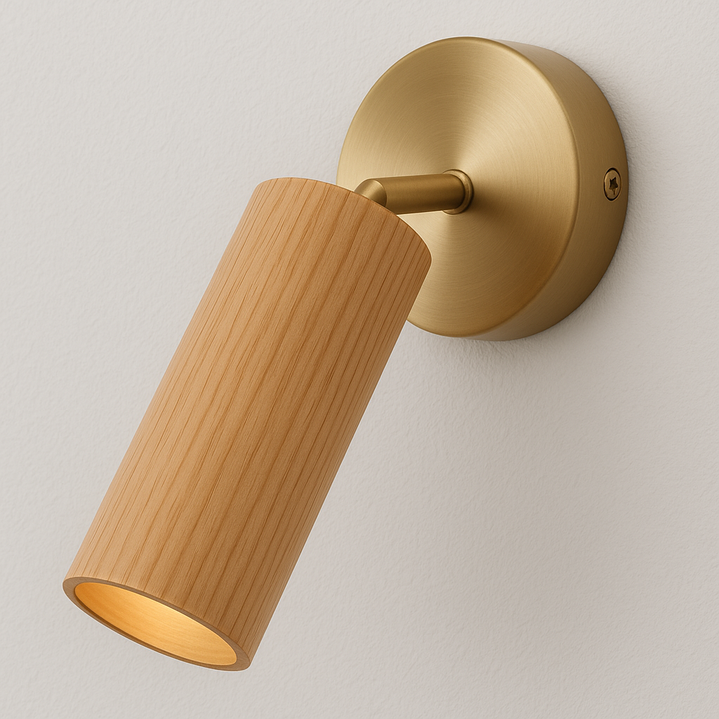 Luminária Arandela Moderna Minimalista Madeira Metal Landhe - ABAZZUR™