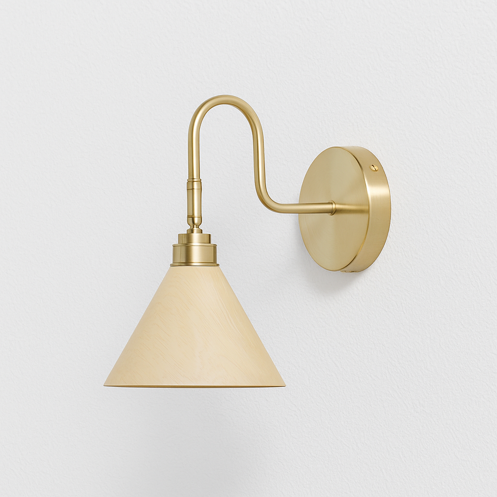 Luminária Arandela Moderna Minimalista Madeira Metal Pavia - ABAZZUR™