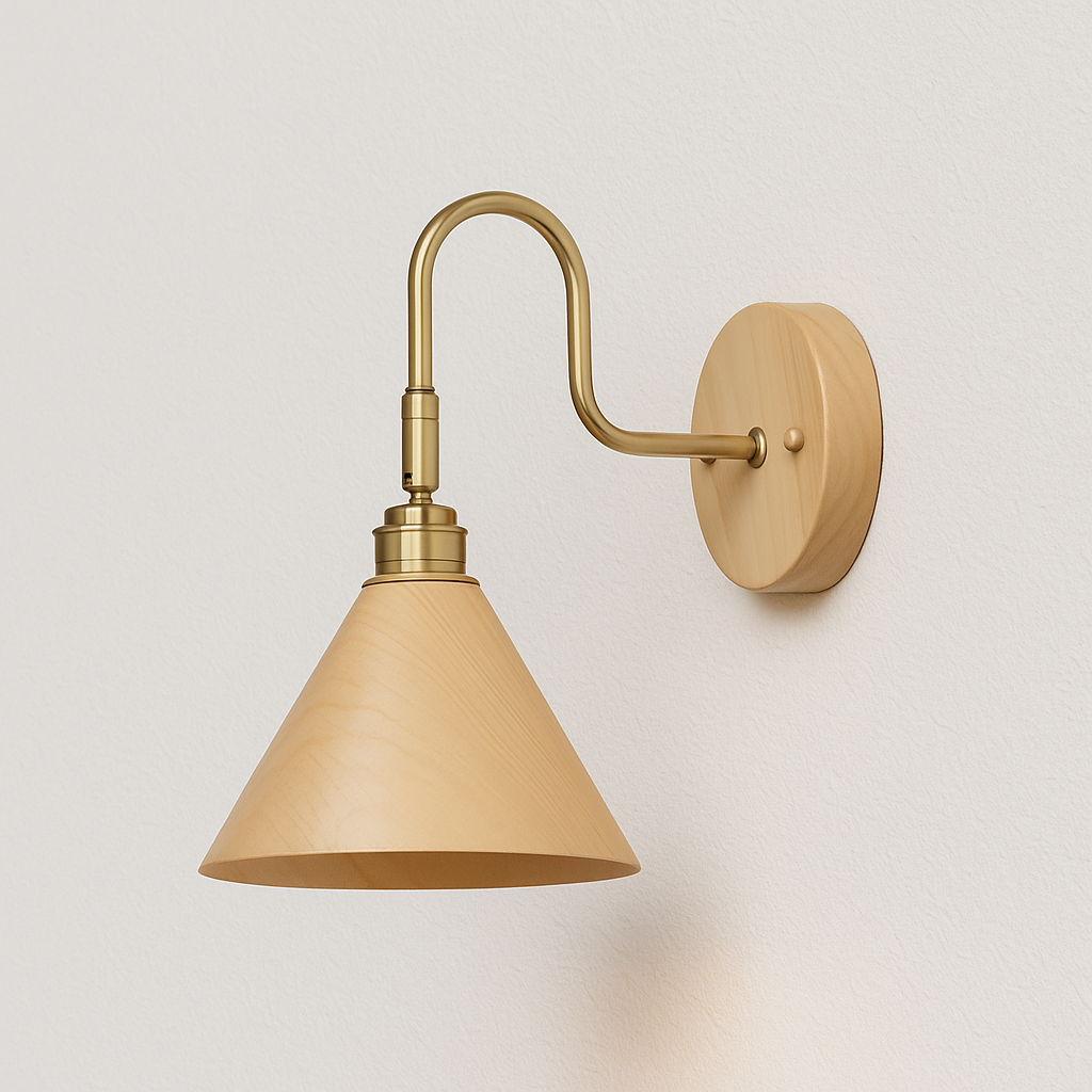 Luminária Arandela Moderna Minimalista Madeira Metal Pavia - ABAZZUR™