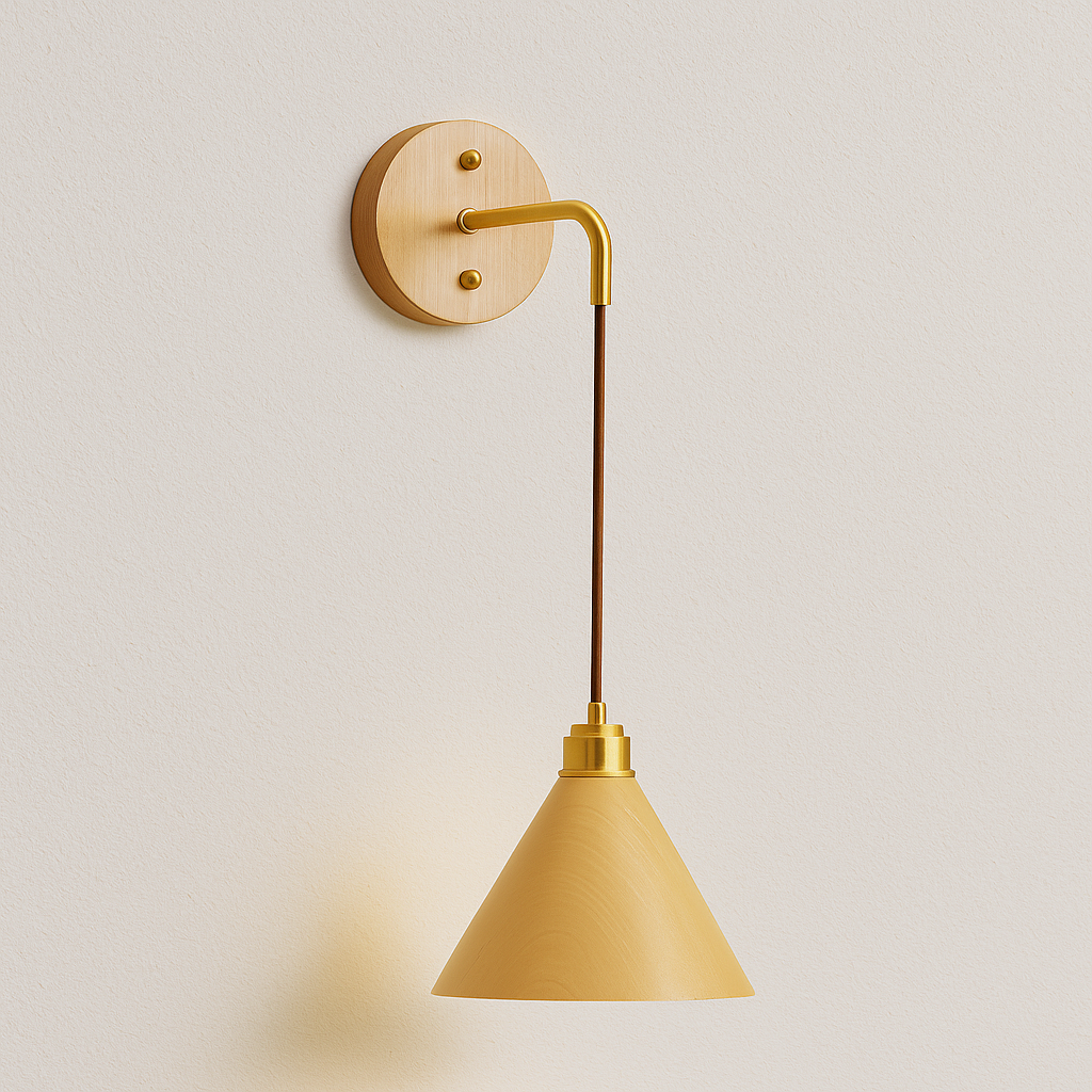Luminária Arandela Moderna Minimalista Madeira Metal Pavia - ABAZZUR™