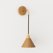 Luminária Arandela Moderna Minimalista Madeira Metal Pavia - ABAZZUR™