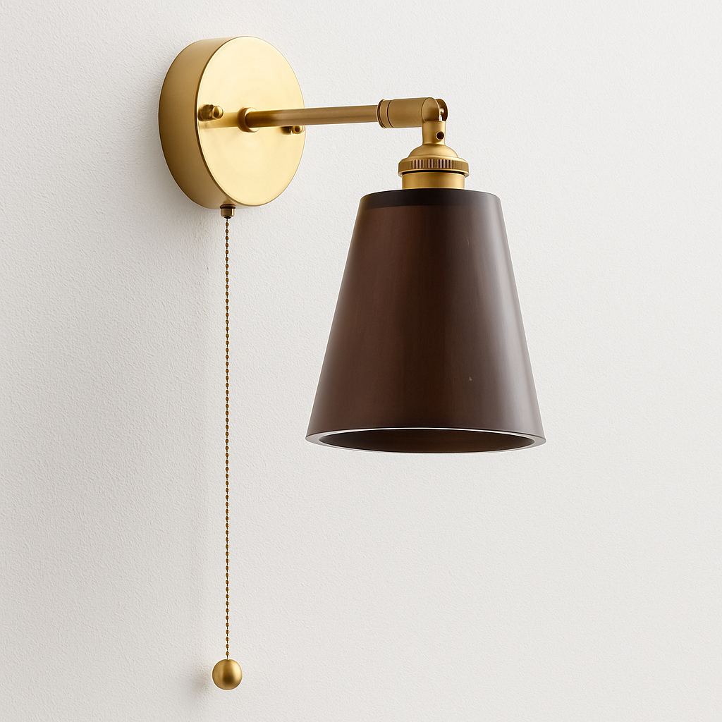 Luminária Arandela Moderna Minimalista Madeira Metal Vares - ABAZZUR™