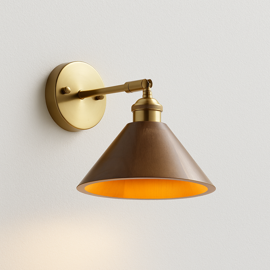 Luminária Arandela Moderna Minimalista Madeira Metal Vares - ABAZZUR™