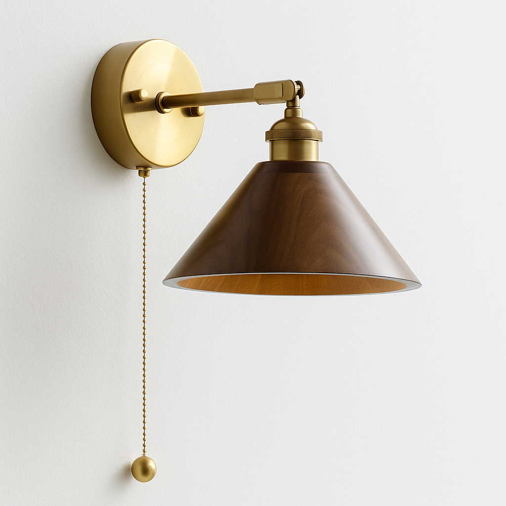 Luminária Arandela Moderna Minimalista Madeira Metal Vares - ABAZZUR™