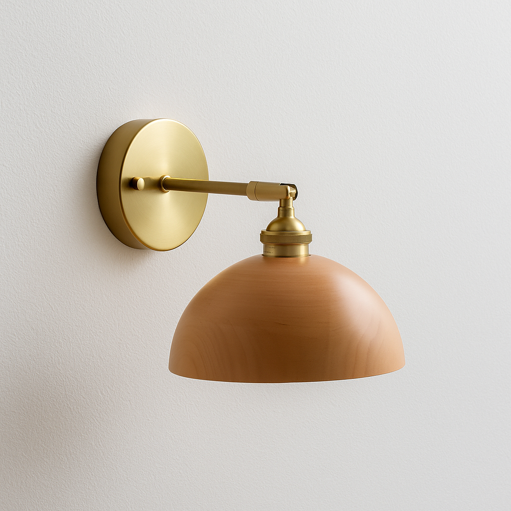 Luminária Arandela Moderna Minimalista Madeira Metal Vares - ABAZZUR™