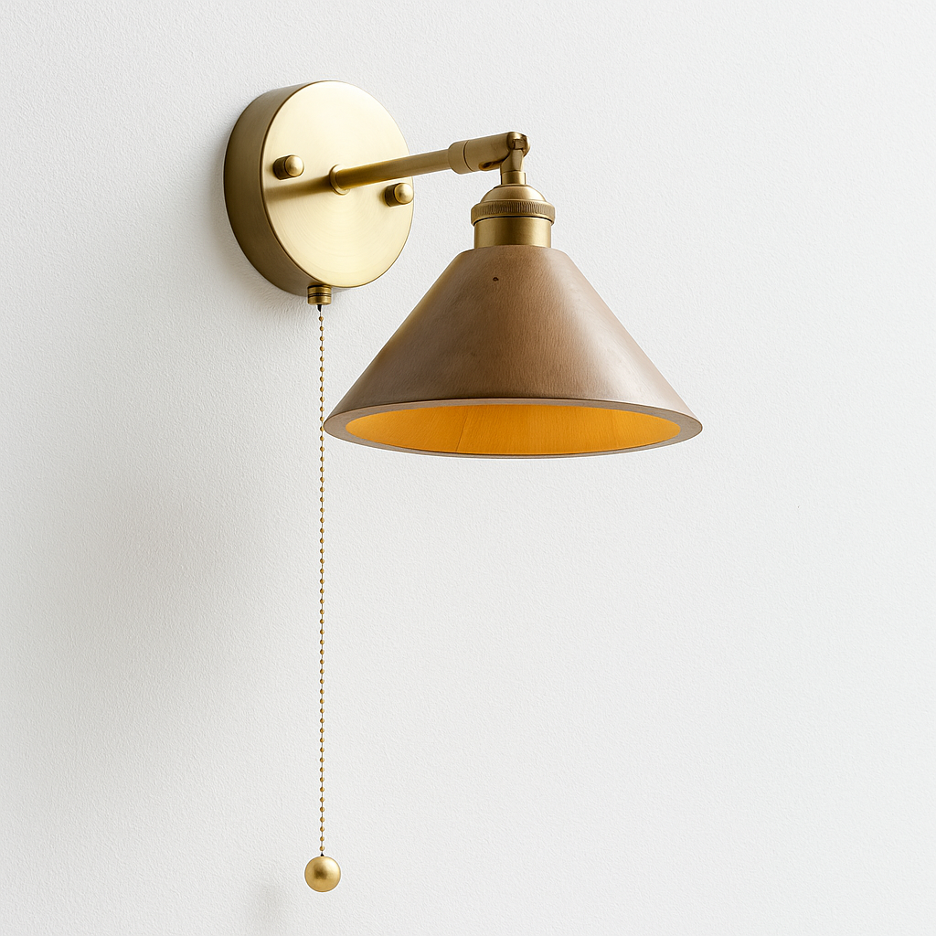 Luminária Arandela Moderna Minimalista Madeira Metal Vares - ABAZZUR™