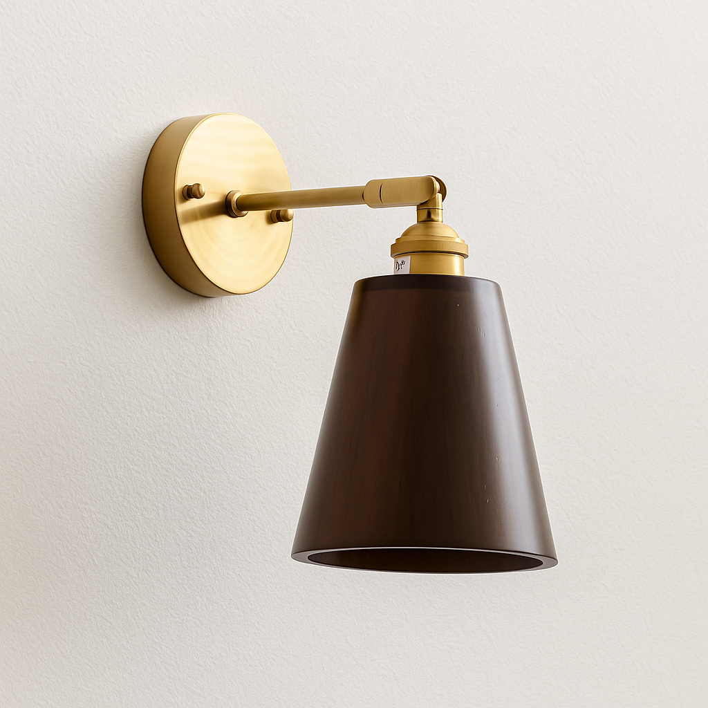 Luminária Arandela Moderna Minimalista Madeira Metal Vares - ABAZZUR™