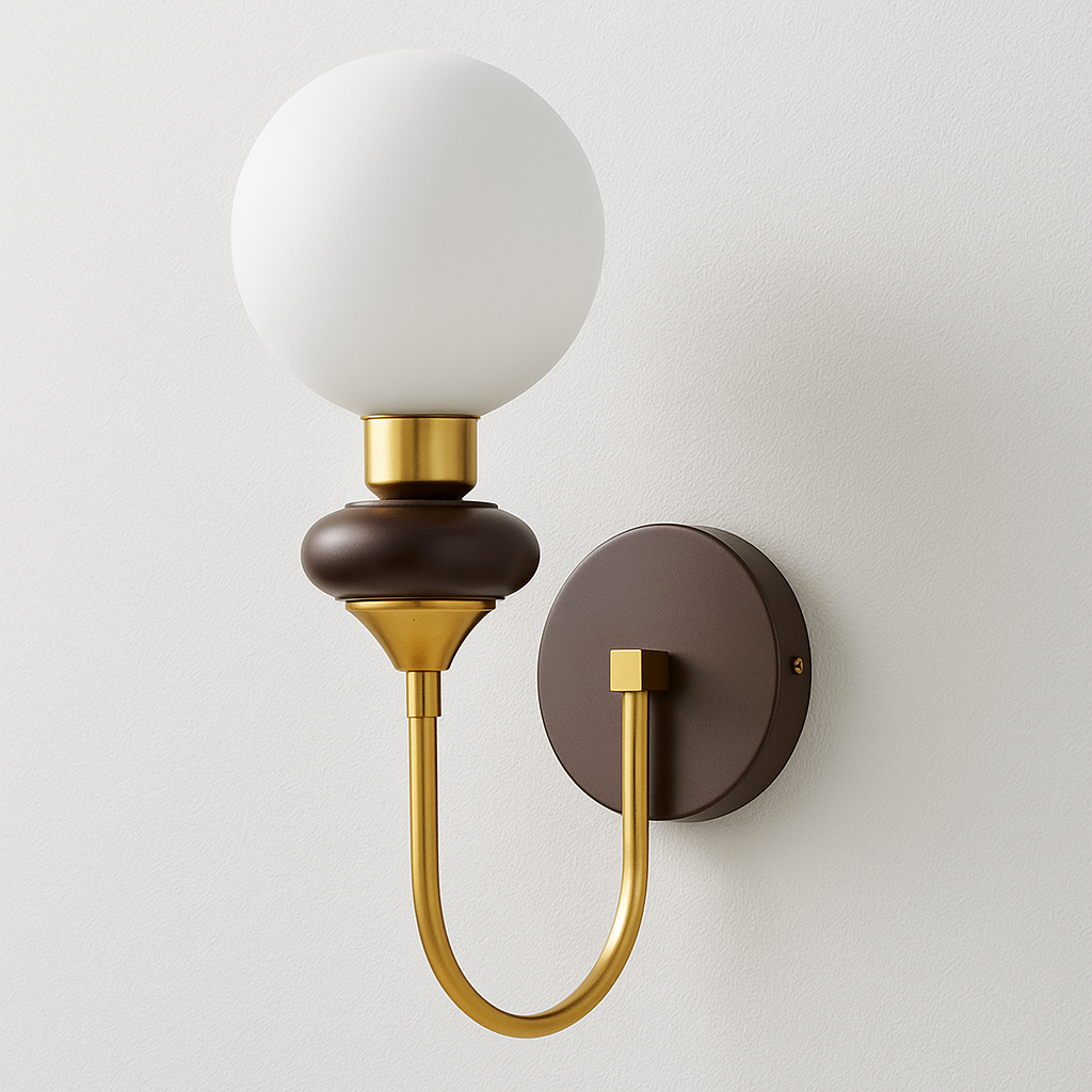 Luminária Arandela Moderna Minimalista Madeira Metal Vidro Arenella - ABAZZUR™