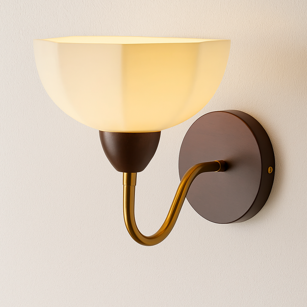 Luminária Arandela Moderna Minimalista Madeira Metal Vidro Arenella - ABAZZUR™