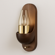 Luminária Arandela Moderna Minimalista Madeira Metal Vidro Dalst - ABAZZUR™