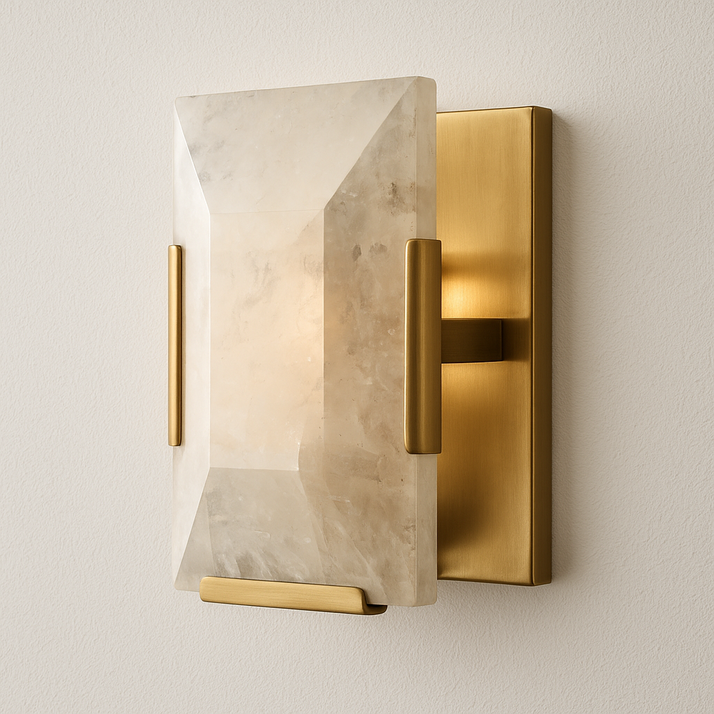 Luminária Arandela Moderna Minimalista Mármore Metal Echo - ABAZZUR™