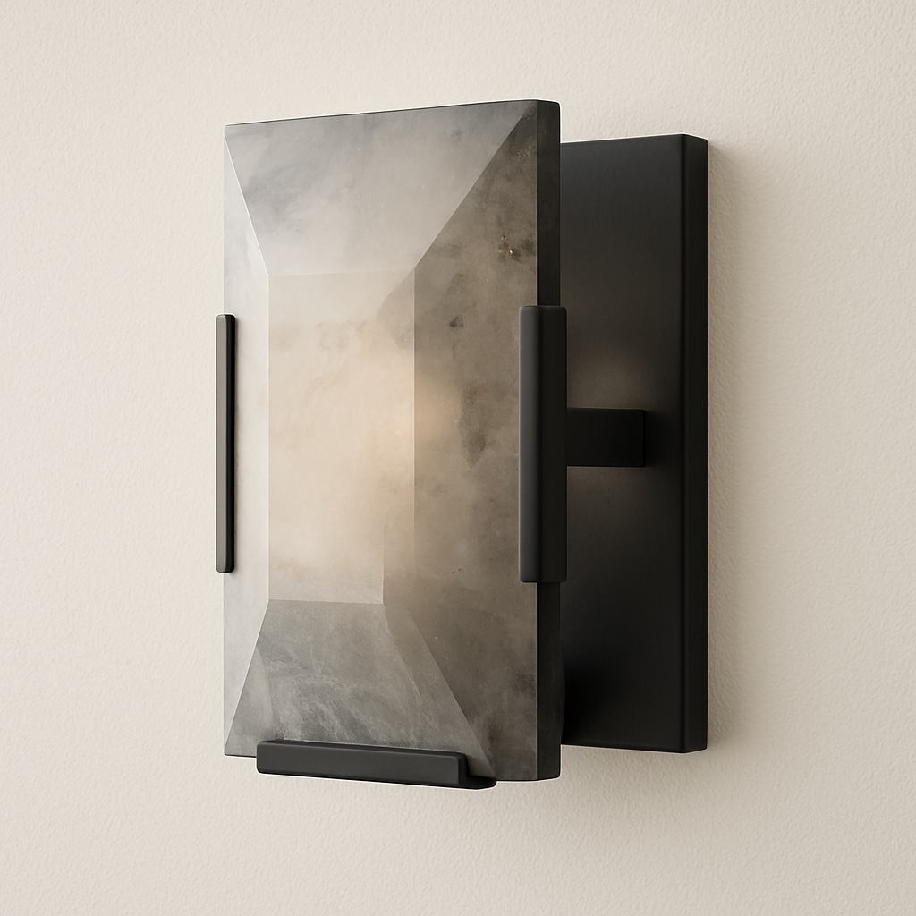 Luminária Arandela Moderna Minimalista Mármore Metal Echo - ABAZZUR™