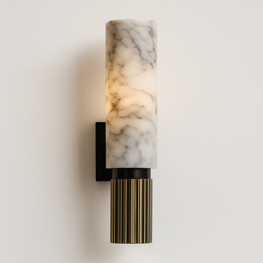 Luminária Arandela Moderna Minimalista Mármore Metal Ipan - ABAZZUR™