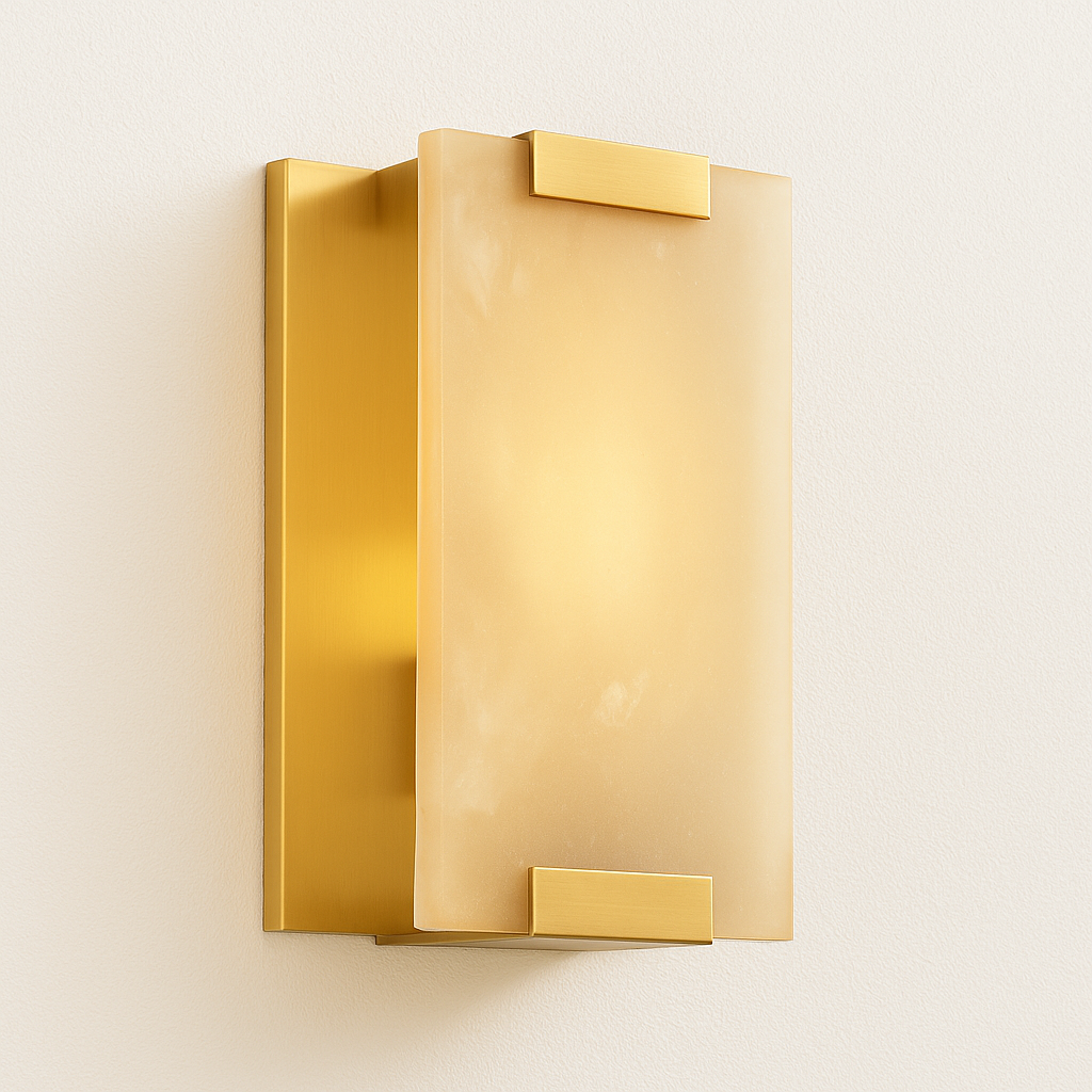 Luminária Arandela Moderna Minimalista Mármore Metal Sion - ABAZZUR™