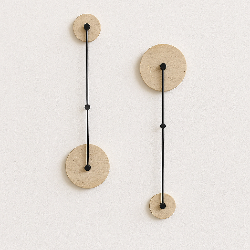 Luminária Arandela Moderna Minimalista Mármore Travertino Bonn - ABAZZUR™
