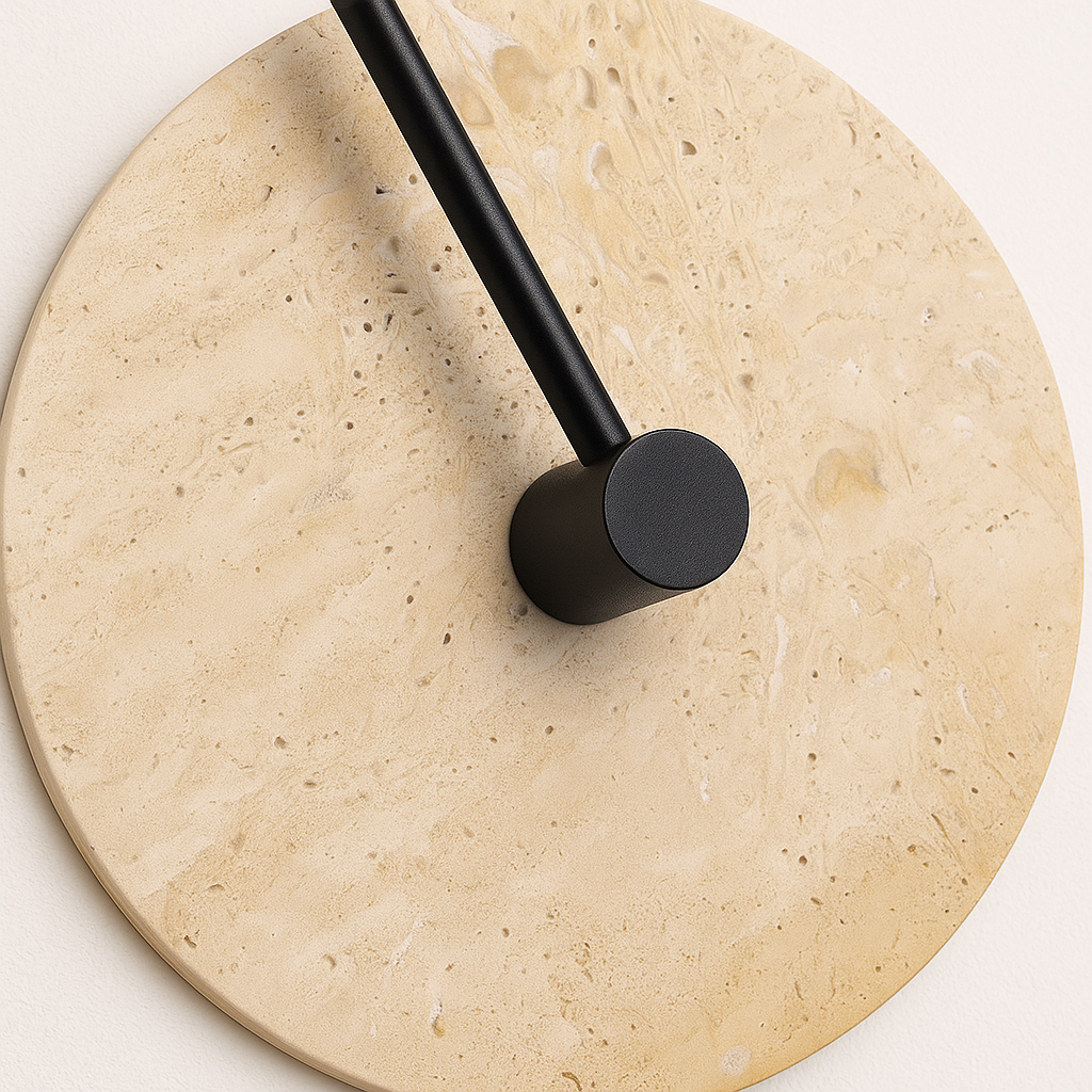 Luminária Arandela Moderna Minimalista Mármore Travertino Bonn - ABAZZUR™