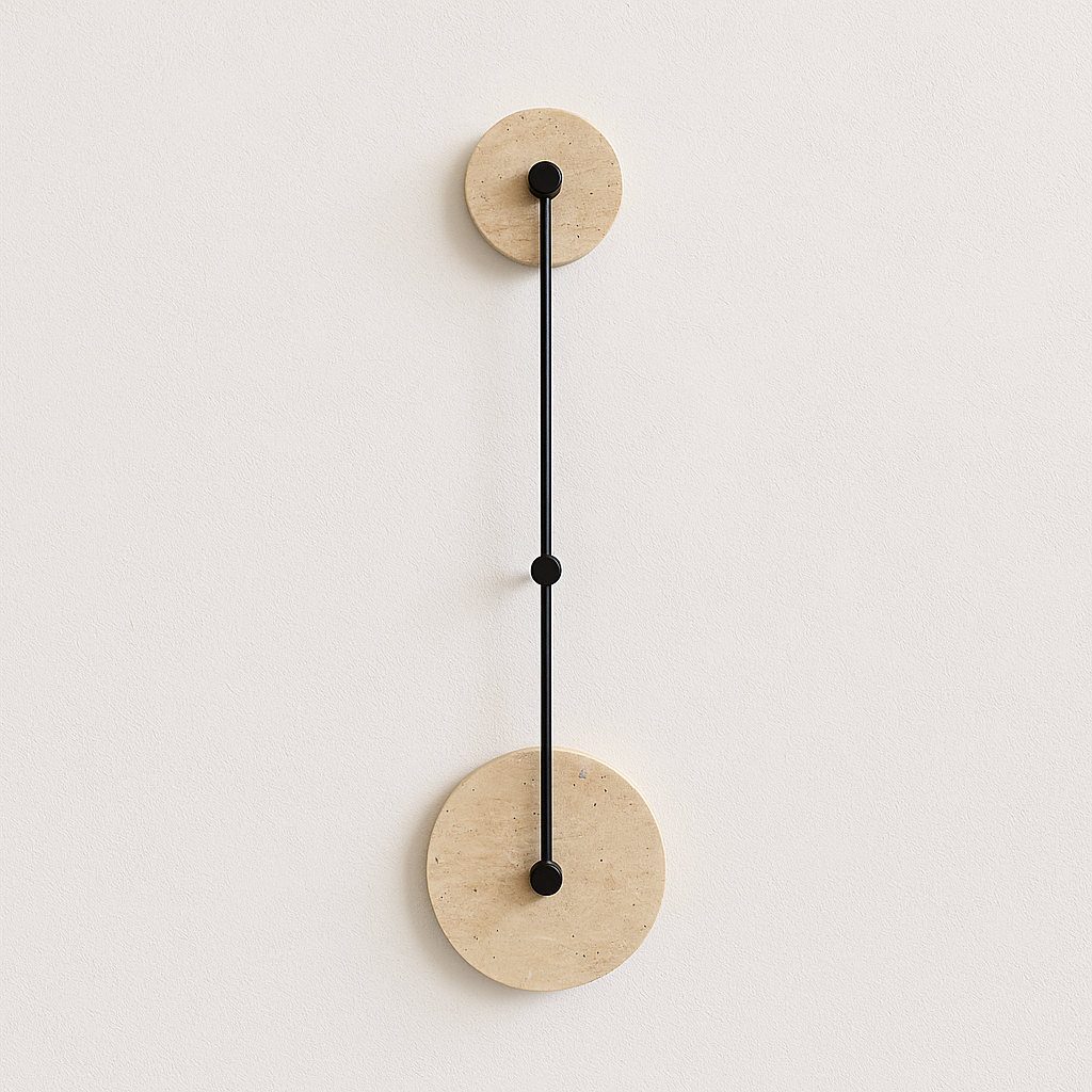 Luminária Arandela Moderna Minimalista Mármore Travertino Bonn - ABAZZUR™