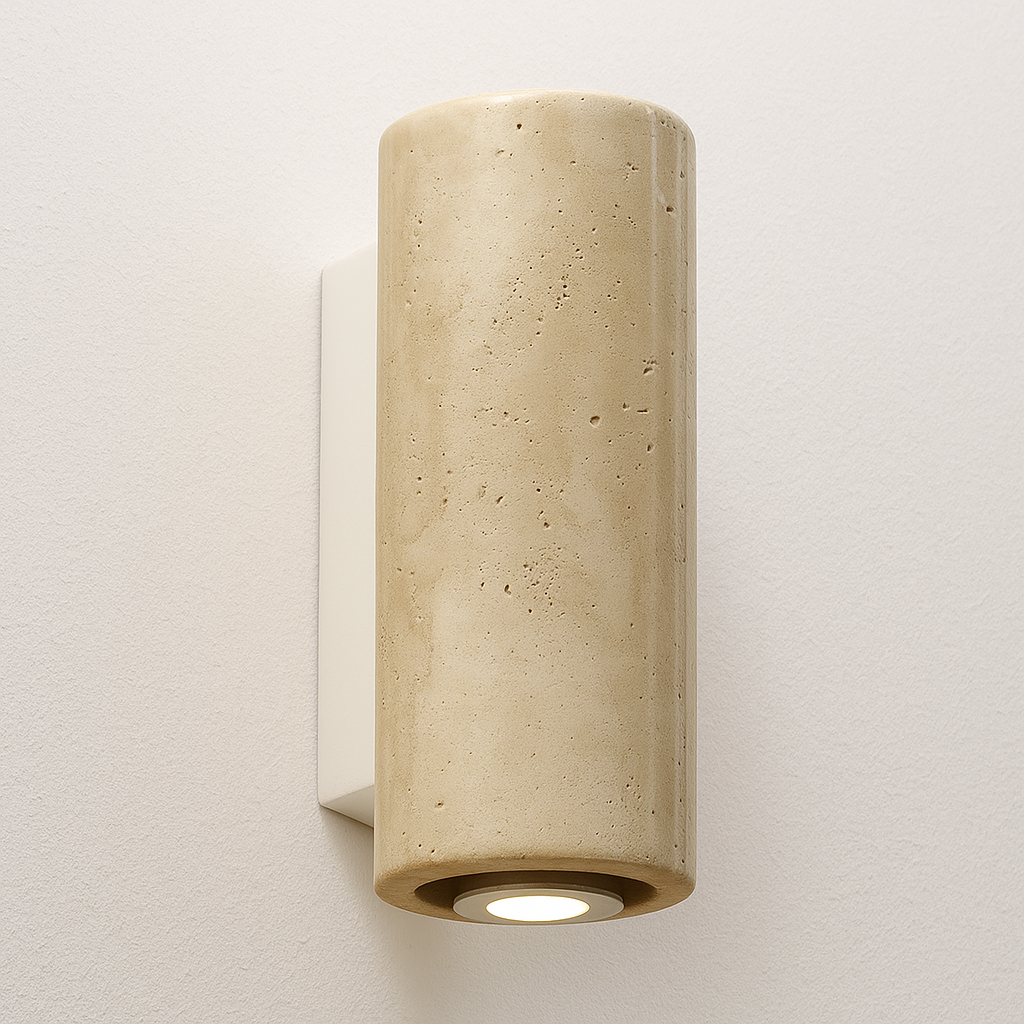 Luminária Arandela Moderna Minimalista Mármore Travertino LED Hulme - ABAZZUR™