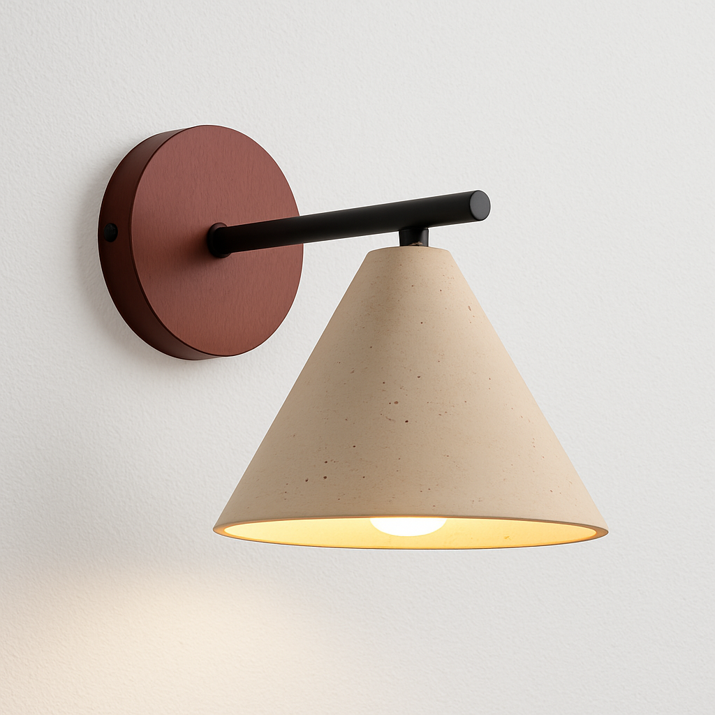 Luminária Arandela Moderna Minimalista Mármore Travertino Oria - ABAZZUR™
