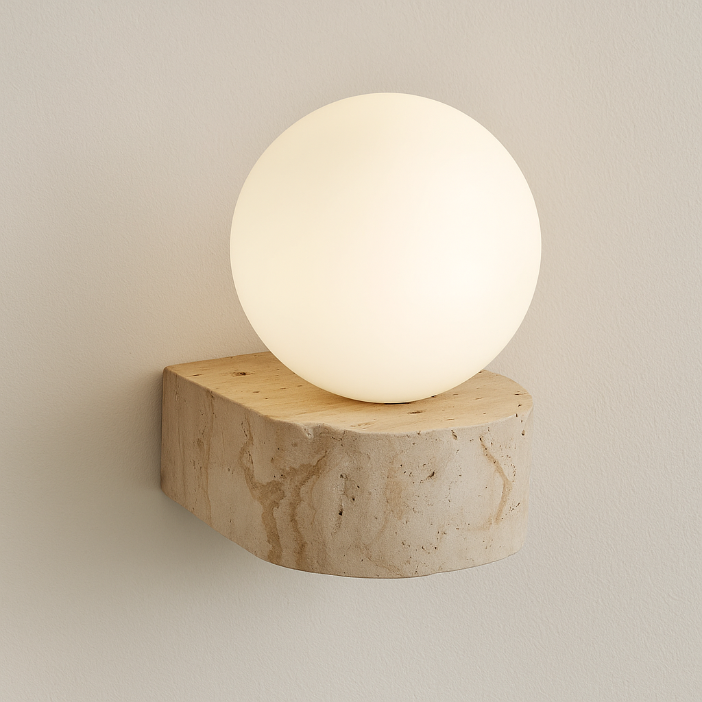 Luminária Arandela Moderna Minimalista Mármore Vidro Yard - ABAZZUR™