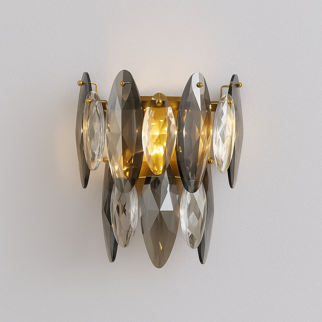 Luminária Arandela Moderna Minimalista Metal Cristal Troy - ABAZZUR™