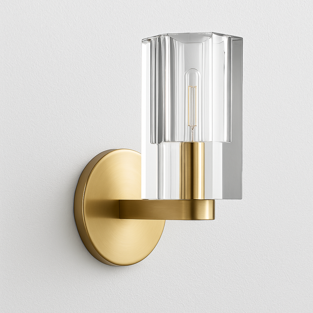 Luminária Arandela Moderna Minimalista Metal Cristal Zamal - ABAZZUR™