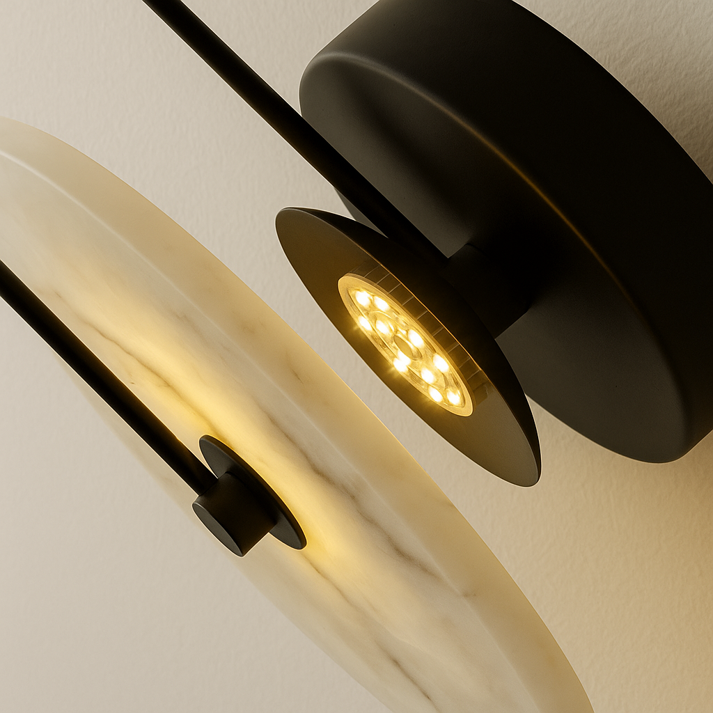 Luminária Arandela Moderna Minimalista Metal Mármore LED Covent - ABAZZUR™