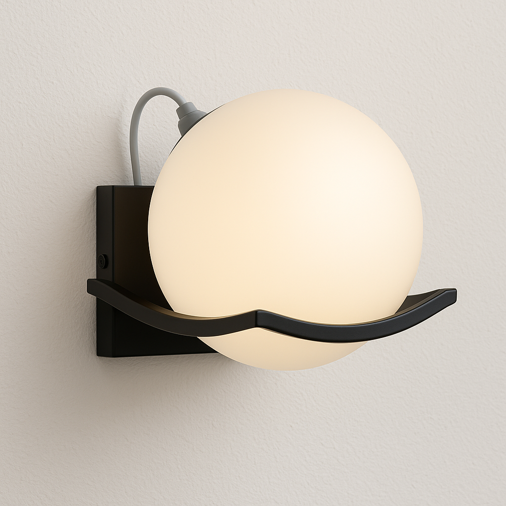 Luminária Arandela Moderna Minimalista Metal Vidro Asoke - ABAZZUR™